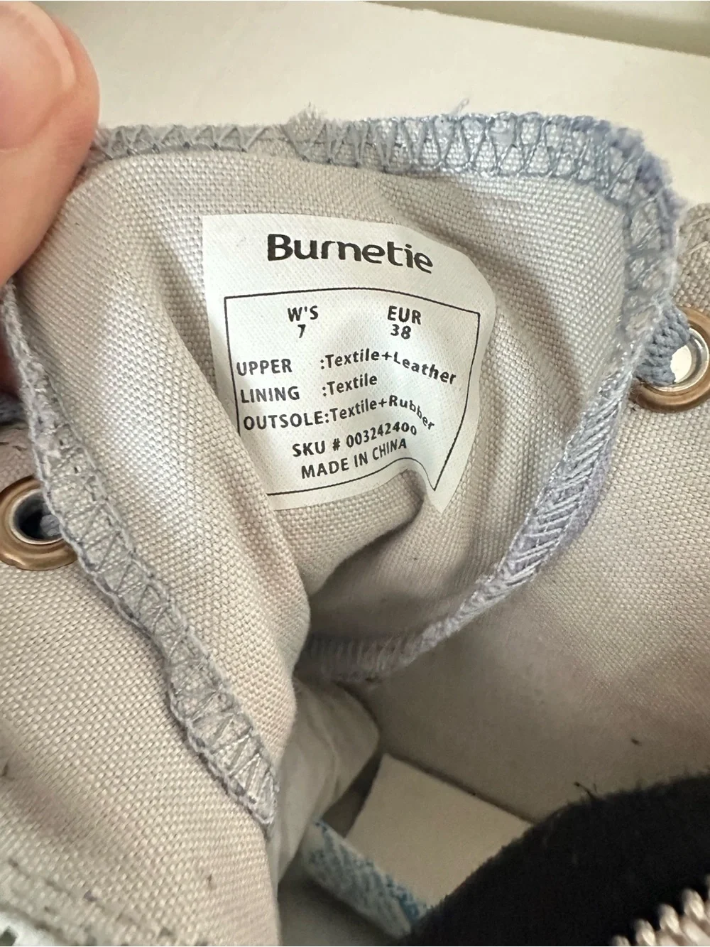 Burnetie Side Zip High Top Sneakers 7